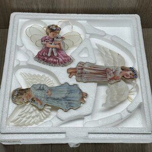 1998 The Bradford Editions Heaven’s Little Angels Ornament Collection Set of 3